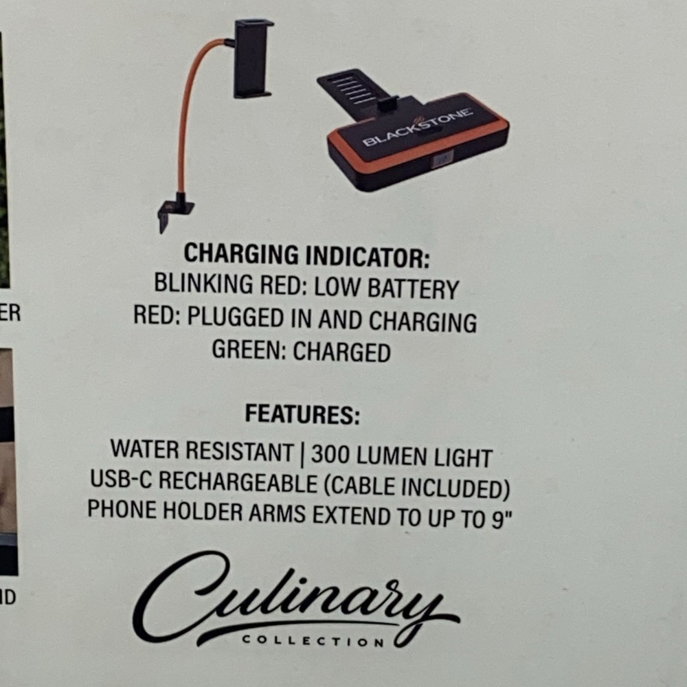 Blackstone Griddle LED Light & Phone Holder Silicone Accessory Kit Rechargeable - Picture 3 of 5